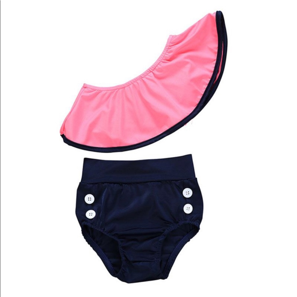Sold out!! NWT girls button two piece - Picture 2 of 3